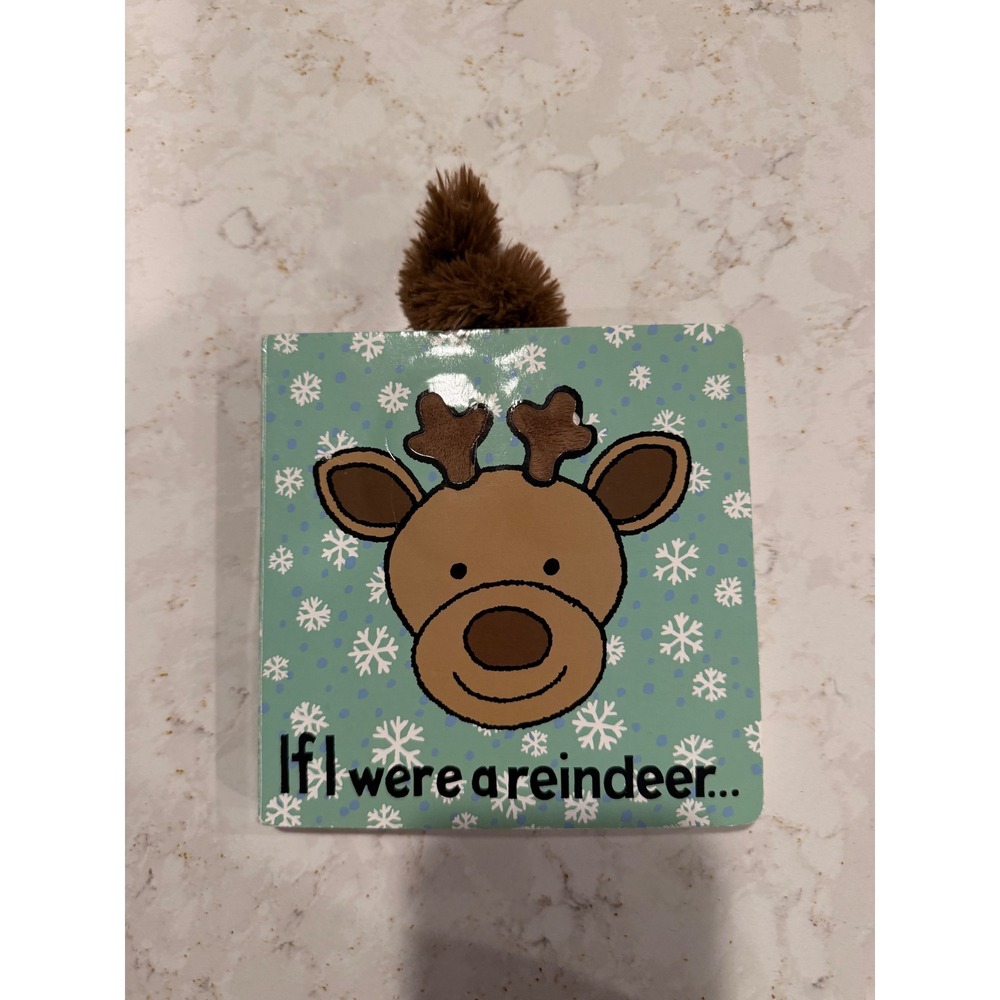 Jellycat If I Were A Reindeer Board Book Touch and Feel BB444RD Anne Wilkinson